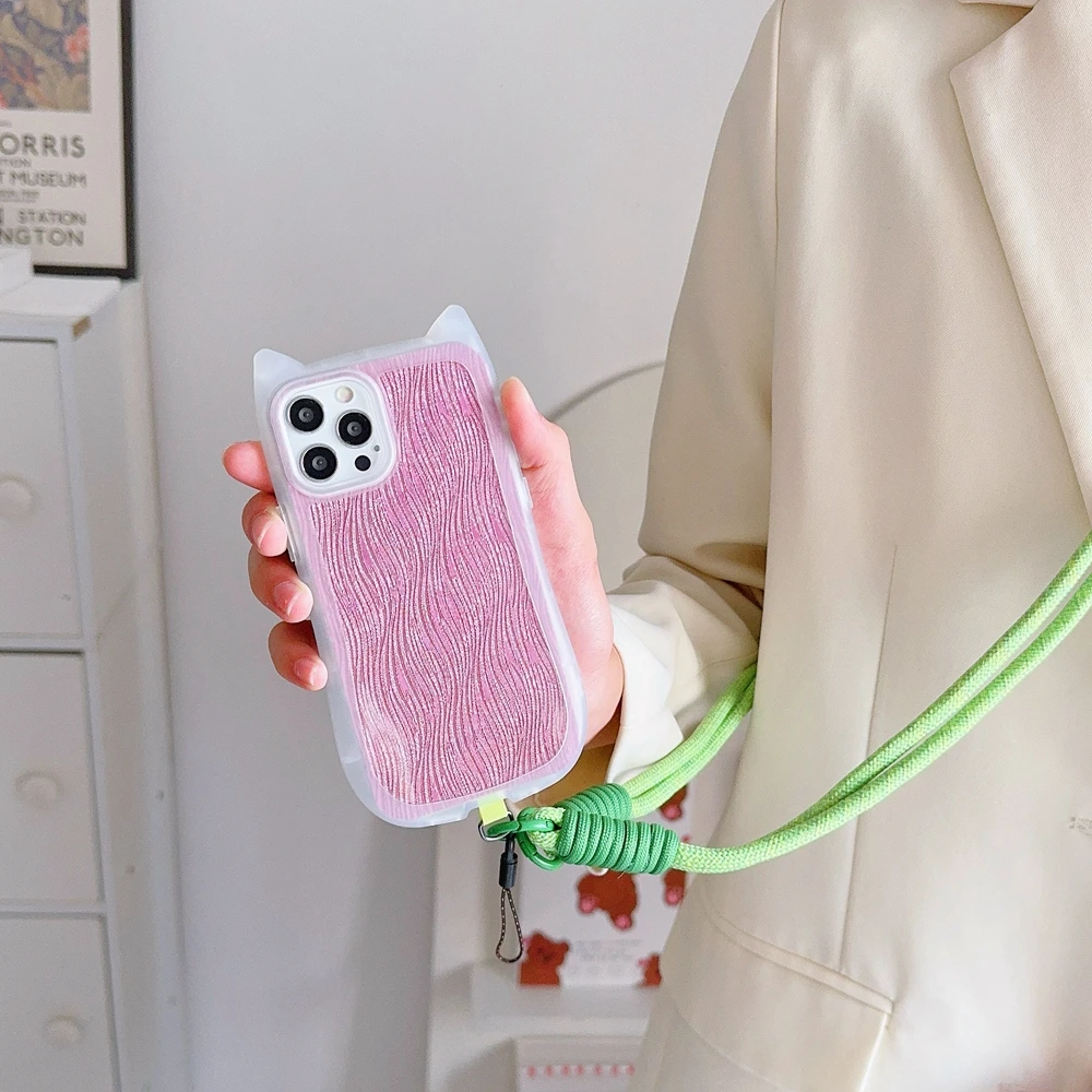 Korea Fashion Universal Phone Lanyard Strap Mobile Phone Hanging Rope Neck Straps Anti-lost Lanyard Cell Phone Accessories 120CM