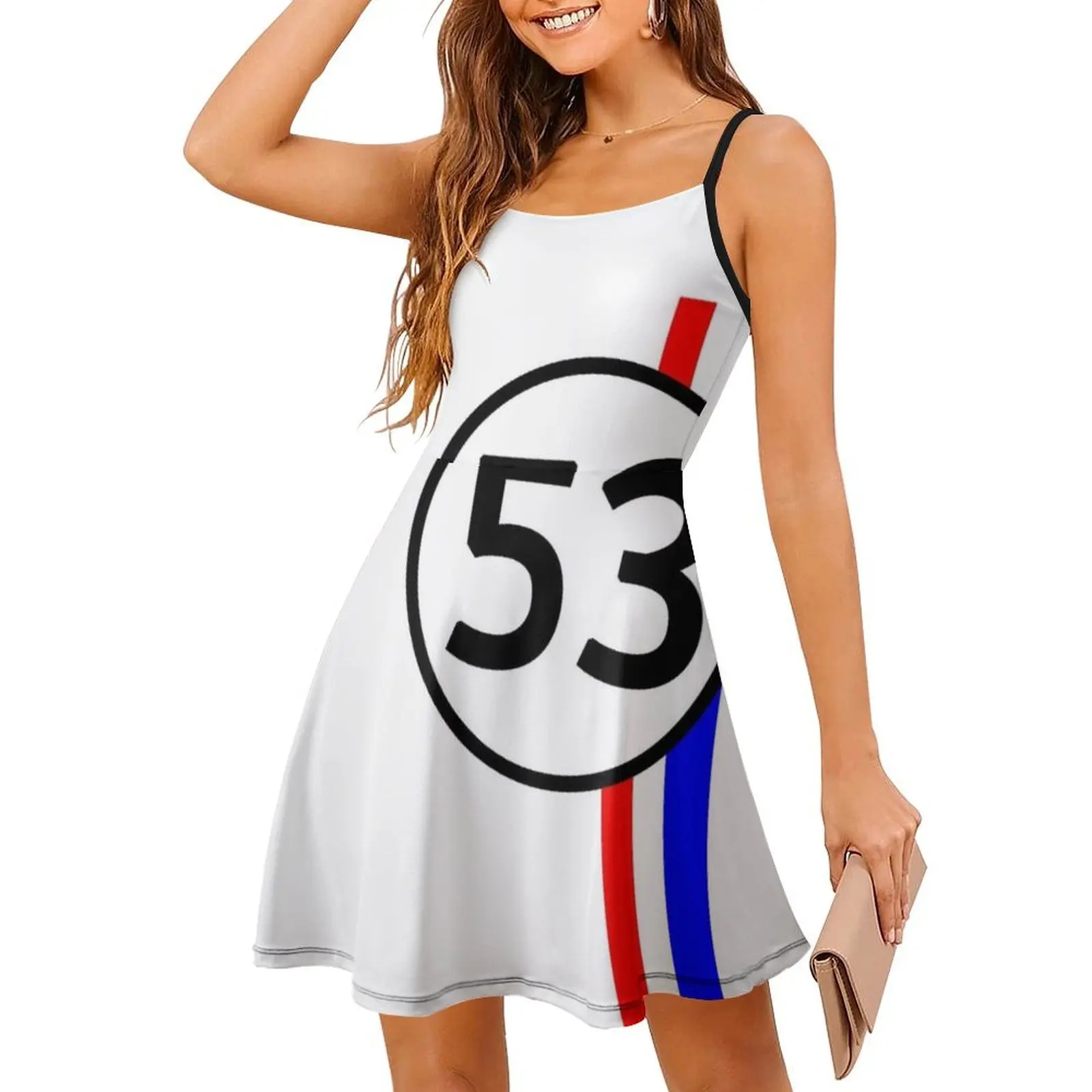 فستان Herbie The Little Bug From The Racing Car Movie للسيدات للحفلات، ملابس نادي مطبوعة عصرية للإناث Herbie #3