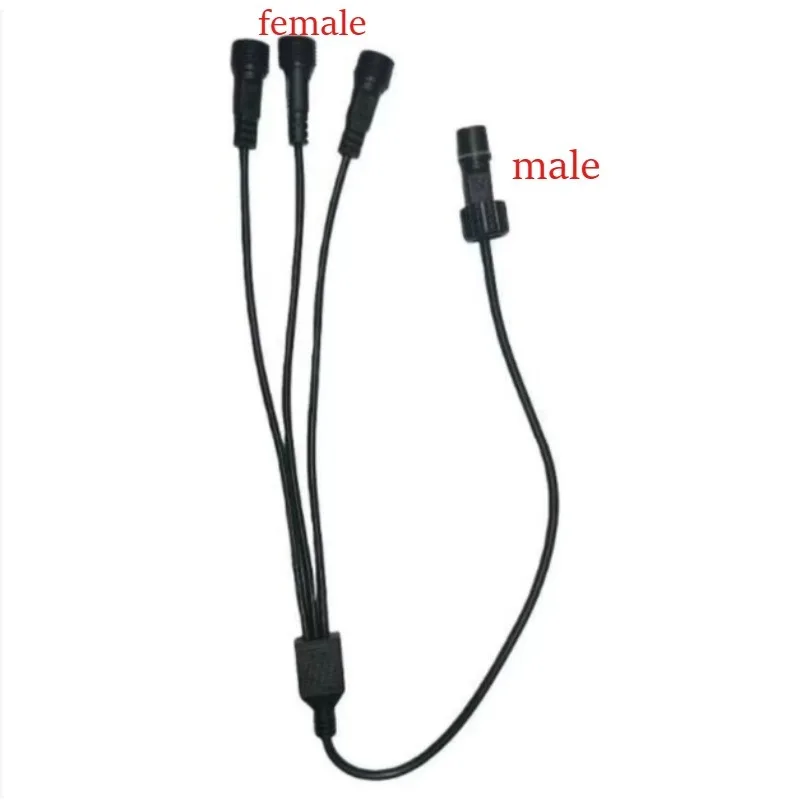 Y Shape 1 Male Divided 23 Female IP65 1pcs 2 Pin Connectors