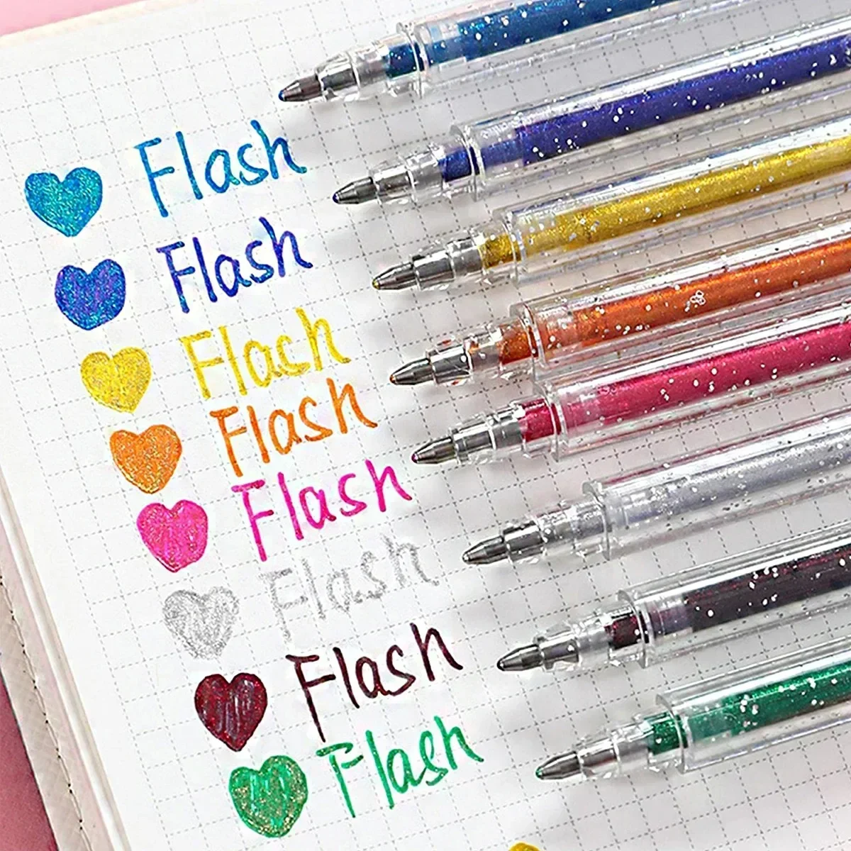 Imagem -02 - Glitter Gel Pen Conjunto com Recarga de Tinta Adequado para Crianças e Adultos Colorir Journaling Desenho de Arte Tintura de Livro 12 Pcs 18 Pcs