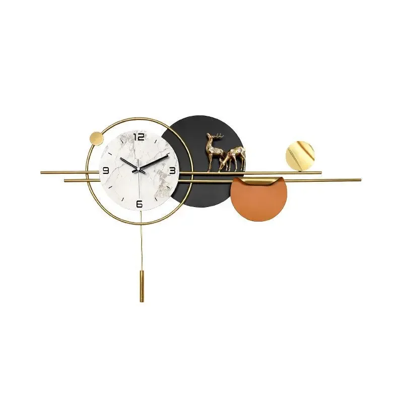 

Light luxury dining room table wall clock Internet celebrity clock wall hanging simple modern decoration