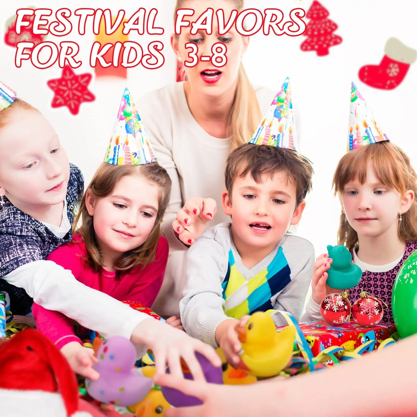 Paquete de 200 patos de goma a granel, patos Jeep para patos, patos para jeeps surtidos, juguetes de baño, pato flotante para niños, baby shower