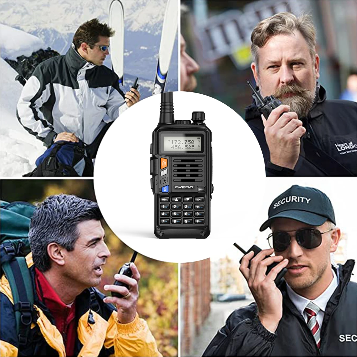Baofeng UV-S9 Plus Dual Band Walkie Talkie Caricatore USB 128 canali UHF VHF VOX ad alta potenza Radio bidirezionale portatile a lungo raggio
