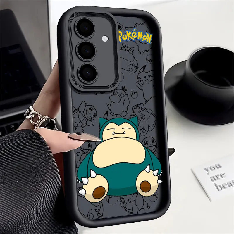 Fotografia 6: Capa Ultra Anime S26 Snorlaxs Umbreons P-Pokemons para Samsung Galaxy S26 S25 S24 S22 S23 Ultra S21 Plus S20 FE Capa de Proteção