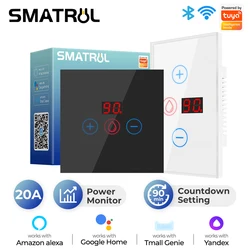 Tuya Smart 4400W 20A Power Monitor With Timer WiFi Boiler Switch Water Heater Air Conditione  EU/US Works For Alexa Google Home