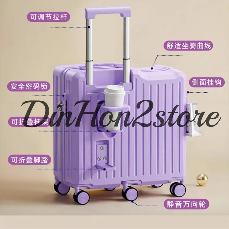 Children's suitcase 20-inch trolley case mountable suitcase password box strong