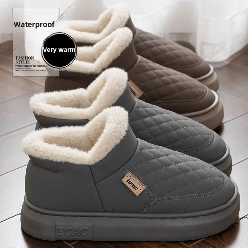 

Winter Outdoor Platform Thick Slip Resistant Snow Boots For Men 2026 New Shearling Lined Waterproof Warm Shoes
