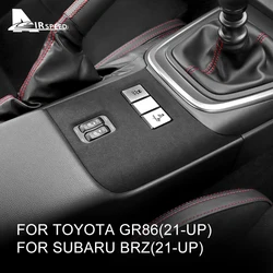 Suede Sticker For Subaru BRZ Toyota GR86 2021 2022 2023 2024 Accessories LHD RHD Seat Heat Button Cover Protection Interior Trim