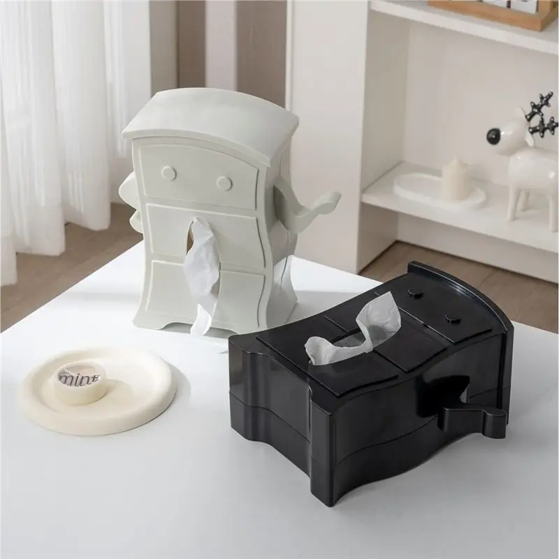 A84E-Tissue Box Tabletop Toilet Tissue Box Tissue Storage Box With Elastic Support Yellow+White