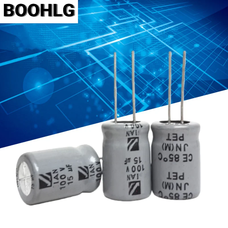 20PCS High School Audio Frequency Division No Limit NP Electrolytic Capacitor 100V 15UF 15UF 100V Volume: 10X16