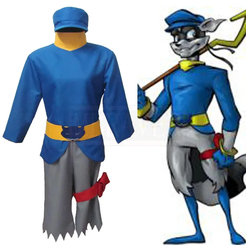 أزياء ليلي 123 The Thief Sly Cooper التأثيرية أزياء أنيمي أزياء عيد الميلاد والهالوين مصنوعة حسب الطلب بأي حجم