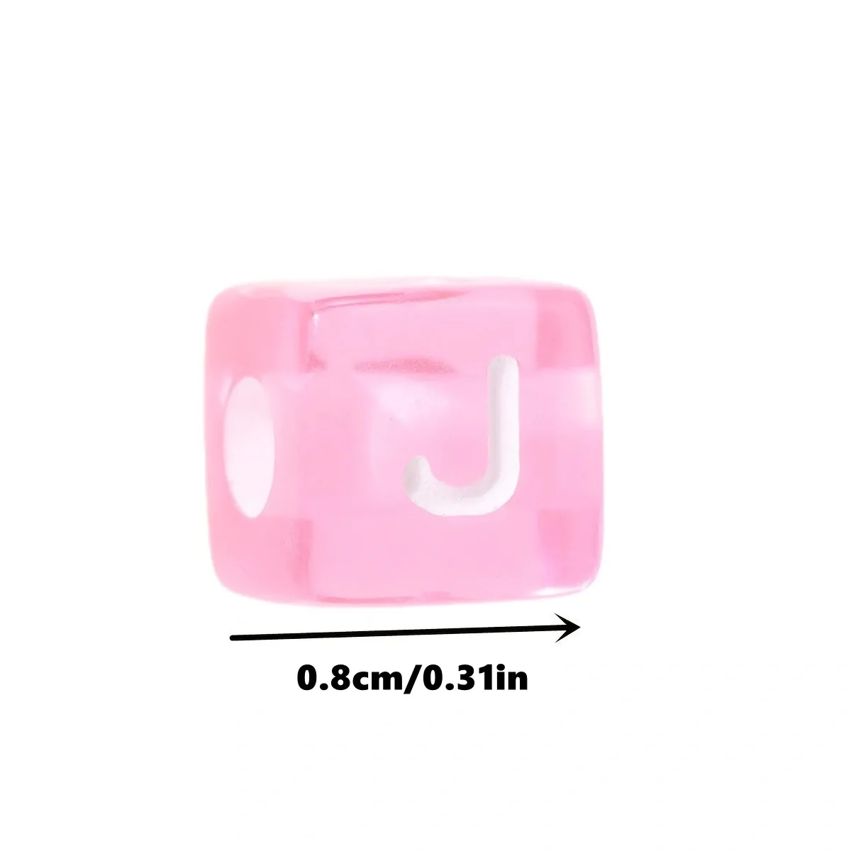 8*8mm 200pcs Transparent Mixed Square Alphabet Acrylic Beads In Different Letters, Handmade, Suitable For DIY  Making