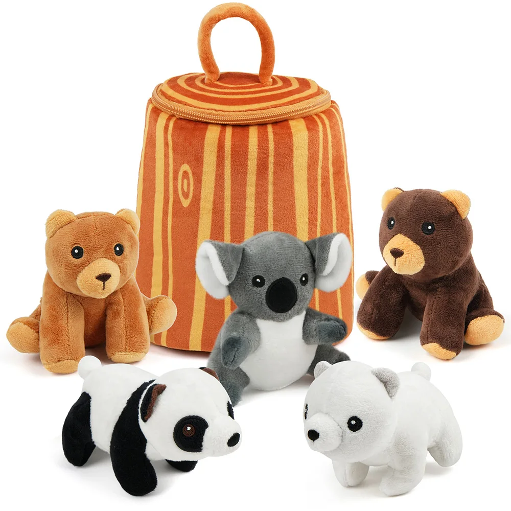 

Stuffed Animals, 5 Small Forest Animals, Plush Toy for Kids Toddlers, Bears, Panda, Koala, Polar Bear Christmas Birthday Gifts