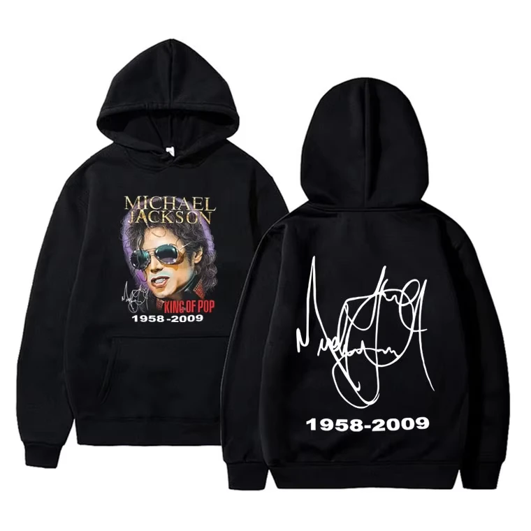 Sudadera con capucha clásica Vintage Michael Jackson King of Pop para hombre y mujer, moda Retro Rock, ropa de calle de invierno, sudaderas con capucha de Hip Hop para otoño