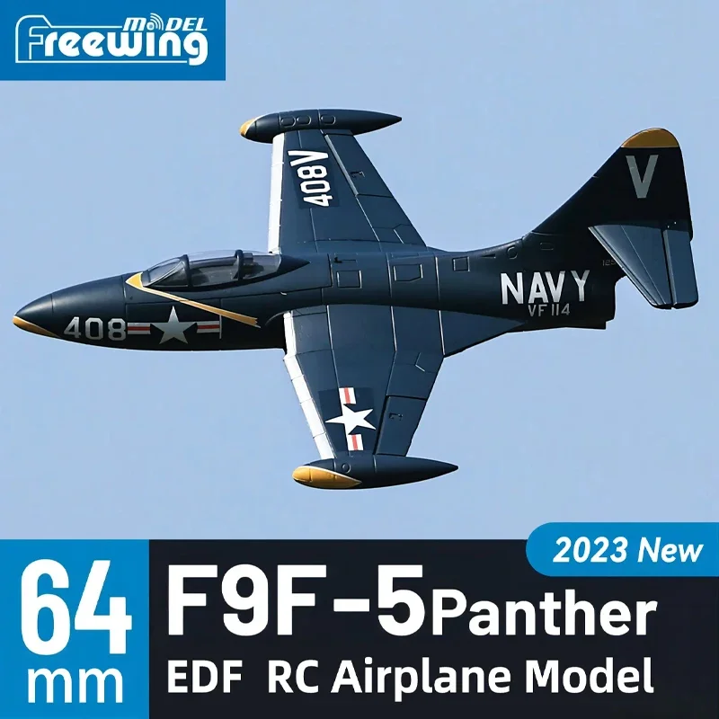 Freewing 64mm EDF Jet F9F Panther RC model plane Flight Line Remote Control Airplane Hobby Aircraft Foam Model Plane