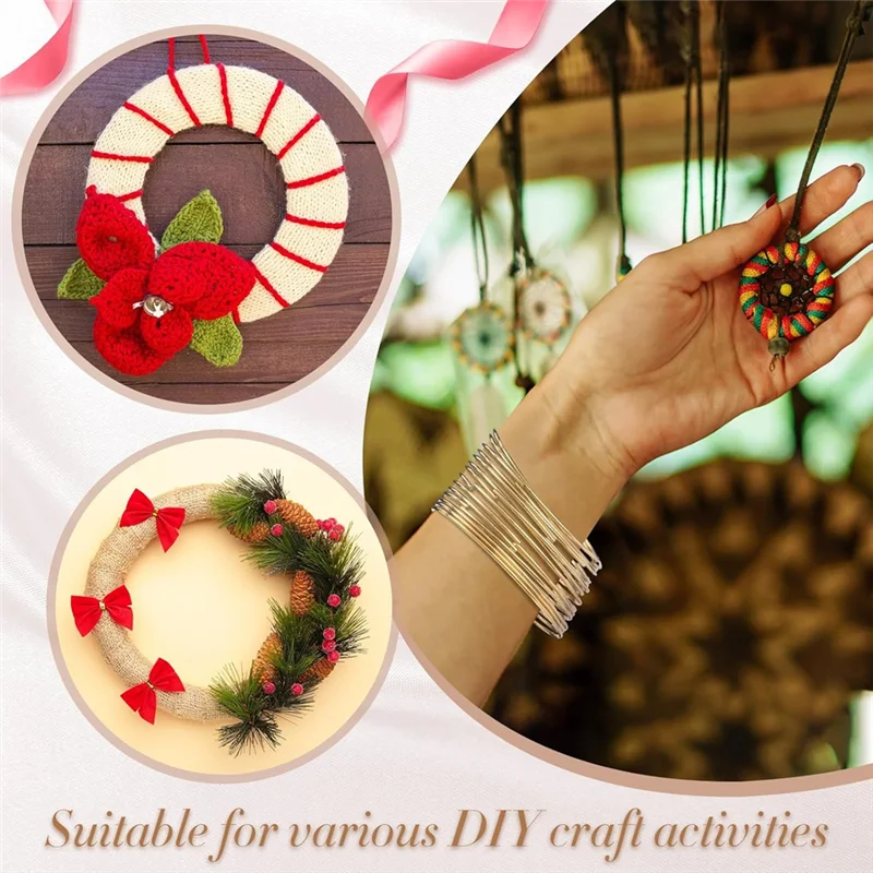 A84E-DIY Metal Rings For Crafts 3 Inch Rings Hoops Floral Macrame Hoops For DIY Crafts Macrame Dream Catcher Supplies