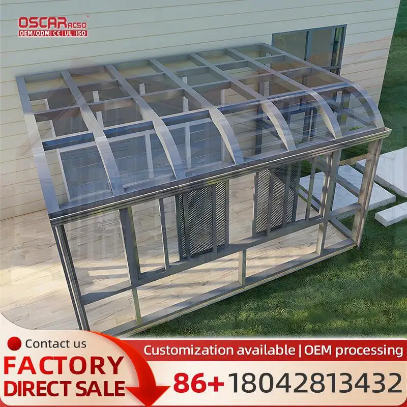 

Big Green Victorian Luxury Aluminium Free Standing Solarium for Garden Patio and Backyard sunroom