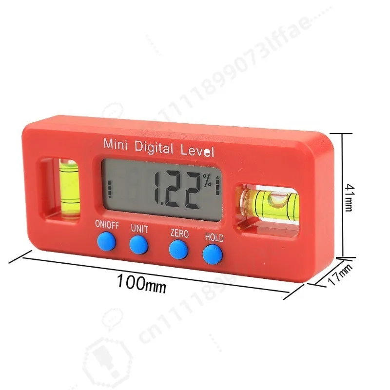 Digital Angle Finder Magnetic Mini Inclinometer Plastic Torpedo Level Protractor Slope Measuring Tool for Construction Work