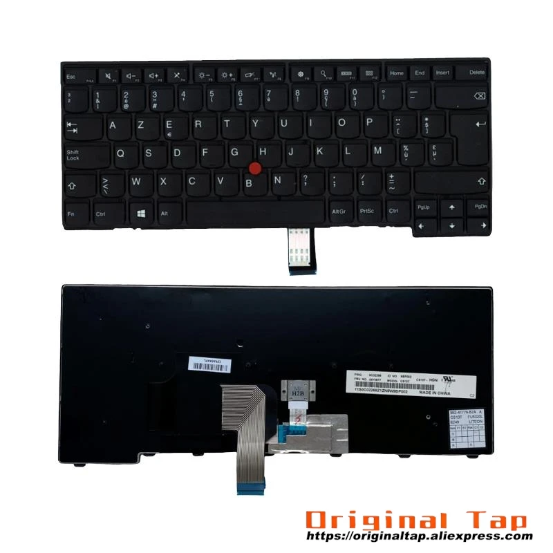 Lenovo Thinkpad,l440, l450, l460, t440, t440s, t431s, t440p, t450, t450s, t460, 04y0830, 00hw882, 04y0868用のフランス語キーボード