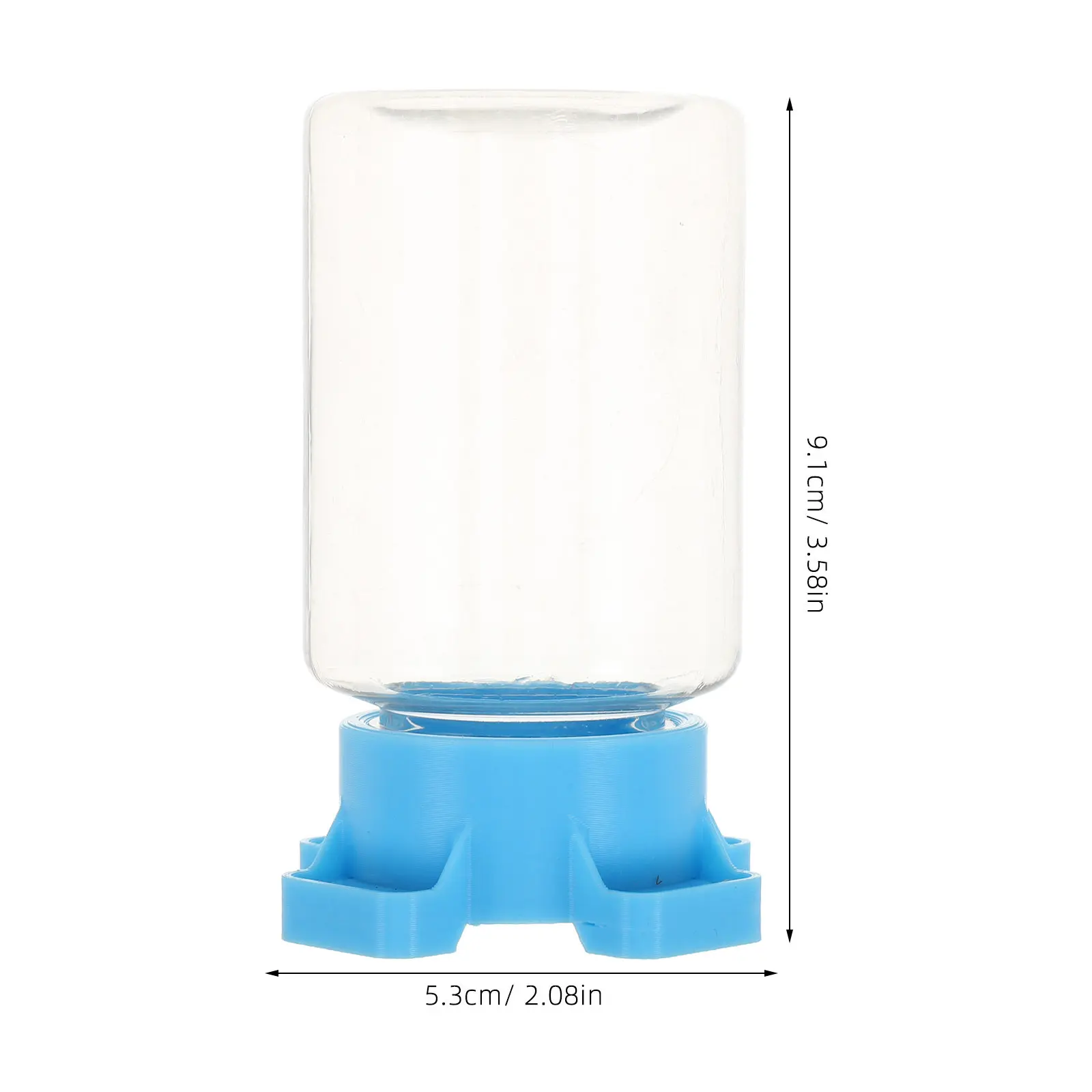 4 Port Reptile Water Feeder Sky Blue Plastic Base Shallow Bowl Safe Insect Waterer Ant Cricket Geckos Spider Drinking Tank