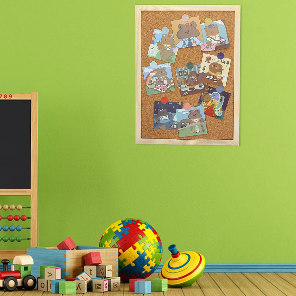 1Set Display Bulletin Board Corkboard for Classroom Office Photo Calendar Memo Pin Board Exquisite Craftsmanship Wall Protection