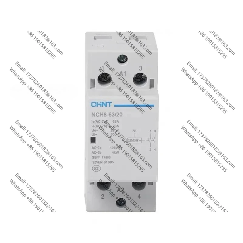 CHINT NCH8 20A 25A 40A 63A carril Din hogar قواطع صغيرة دي CA 220V 230V 400V 63/22 63/40 40/22 1NO 1NC 2NO 2NC 4NO 2P 4P