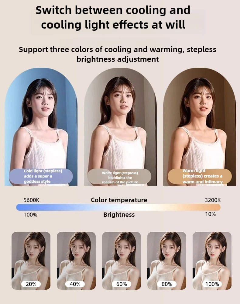 Photography LED Video Light Panel Lighting Photo Studio Lamp Kit with Three color temperatures For Shoot Live Streaming Youbube