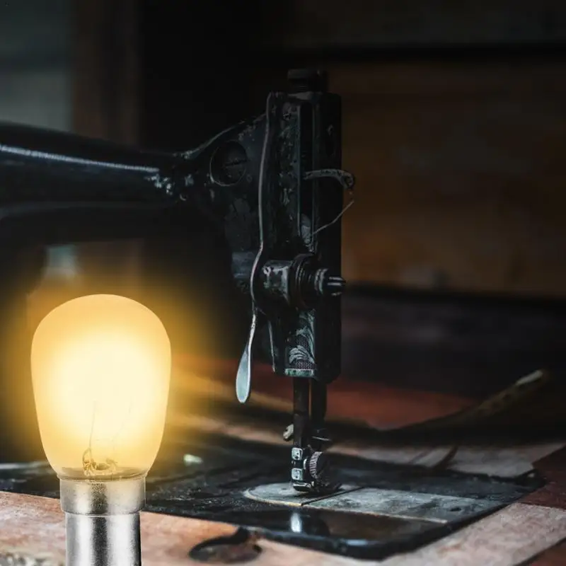 W B15 220v Sewing Machine Bulb Machine Tool Alarm Light  Microscope Sign  Builtin Cabinet Lighting  Night Light  Sewing Mach