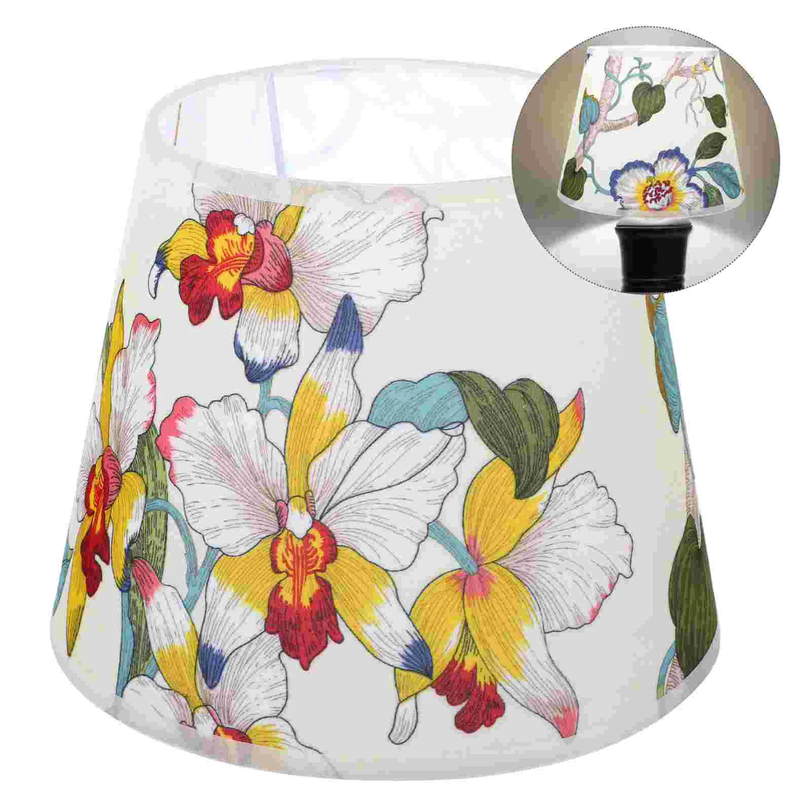 Bedside Lamp Shade Replacement Color Fabric Lampshade Ceiling Decor Flower Shades for Table