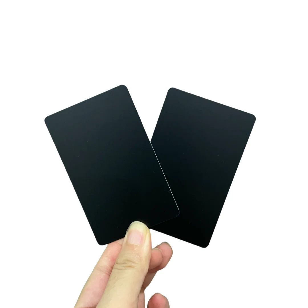 Customized inquiry Custom Brush Finish Plain Blank Metal Card rainbow Color for Laser Engraving