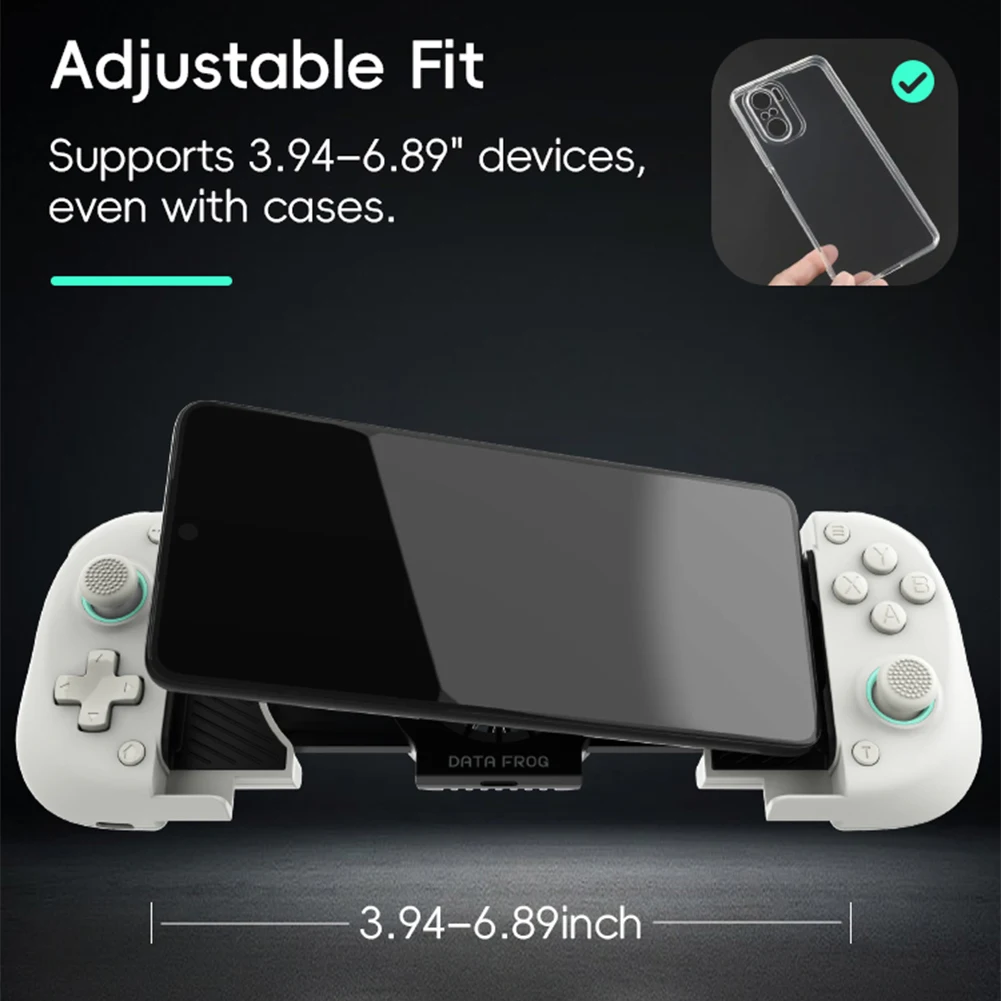 Wireless BT Mobile Phone Gaming Controller with Cooling Fan Phone Game Controller Hall Effect Joystick for Android for Switch/PC