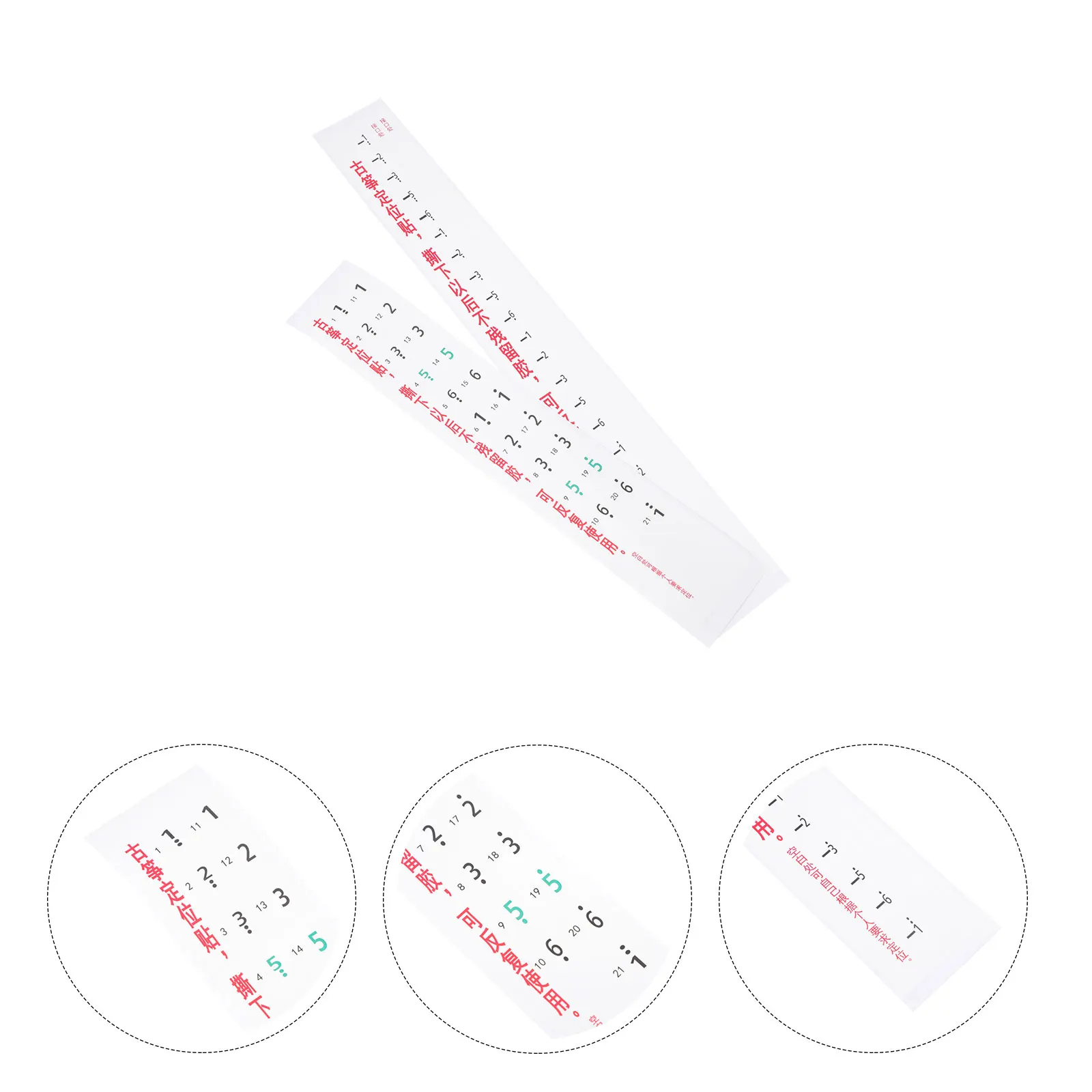 

2 Pcs Applique Guzheng Scale Post Child Finger Board Numbered Stickers Learning