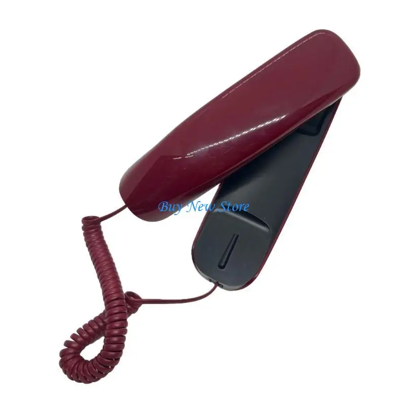 20CE KX-T638 Mini Wall Telephone Corded Landline Phone with Mute, Pause, and Redial