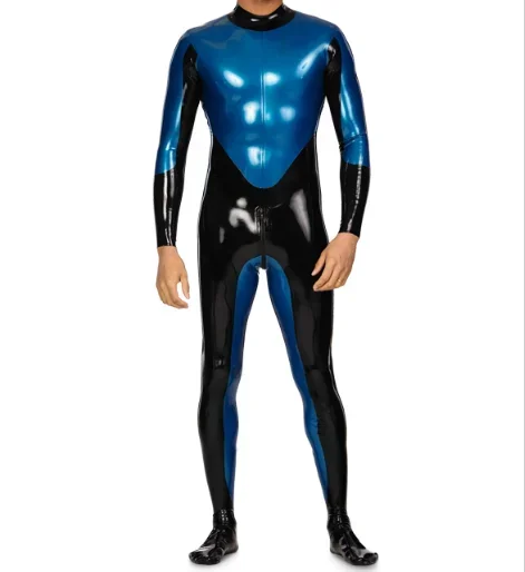 Special Offer 100% Latex Rubber Schwarz Catsuit  Anzug Strumpfhose 0.4mm Halloween