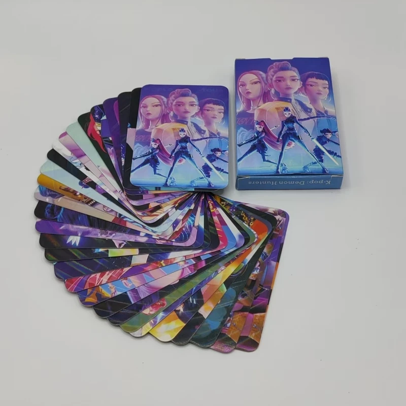 30pcs KPop Demon Hunters Card Anime Peripheral Commemorative Popular Collection Photos Paper Card Boy Toy Birthday Gift Postcard