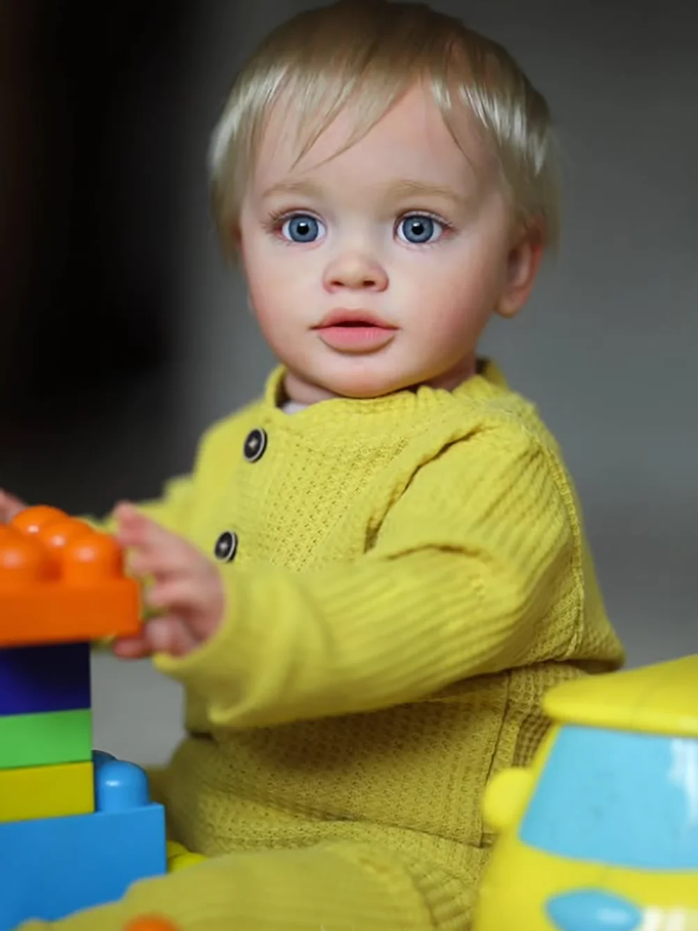 66CM Big Size Stand Toddler Baby Reborn Pippa Finished Realistic Doll with 3D Skin Visible Veins Implant Blonde Hair Bebe Gift - view 6