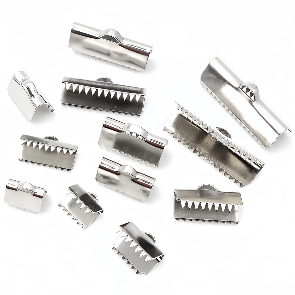 10/30 Stück 6,5-25 mm Edelstahl-Endkappen, Schnallen, Kordelverschlüsse, Verbindungsstücke für die DIY-Schmuckherstellung – Detail 8
