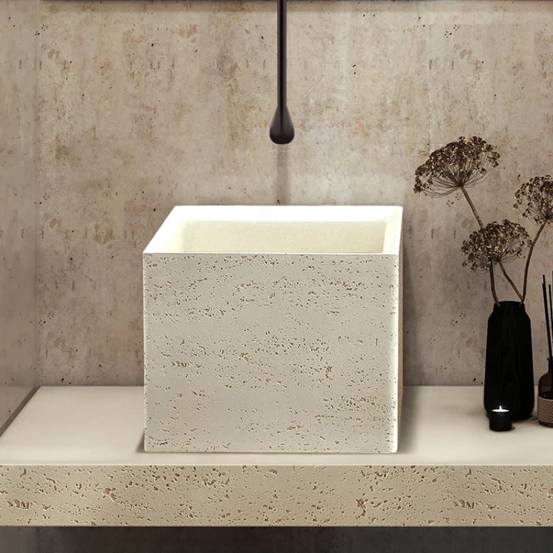 On-stage basin Wash basin Premium end basin Travertine art washbasin