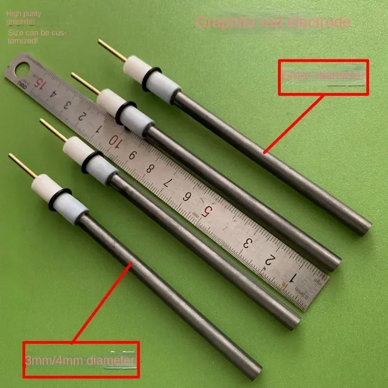 High Purity 3mm Graphite Electrode With 6mm*75mm Ptfe Graphite Rod