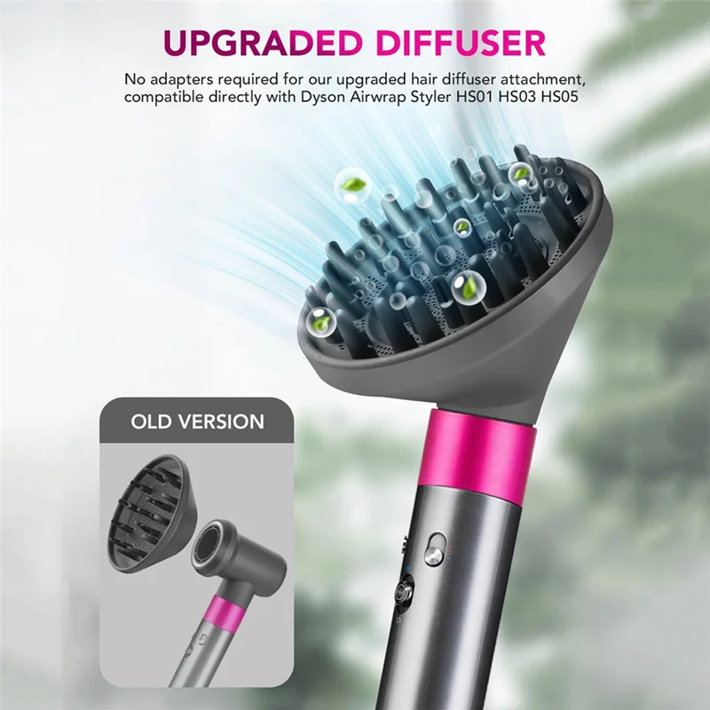 A01V-For Dyson Airwrap Styler HS01 HS05 HS08 متوافق مع الناشر الكبير ومجموعة مرفقات تدفق الهواء