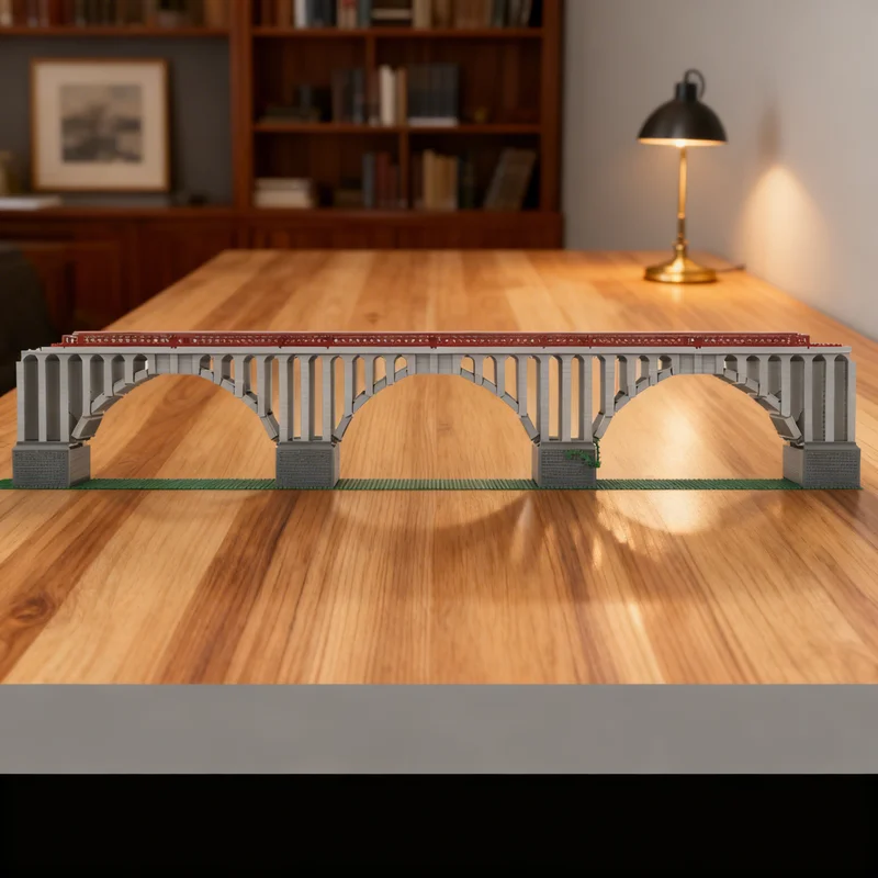 

Набор строительных блоков MOC «Азиатский железнодорожный мост» (7981 деталь) – модель городских поездов, креативный подарок, DIY-декор для взрослых и детей, для дома и офиса