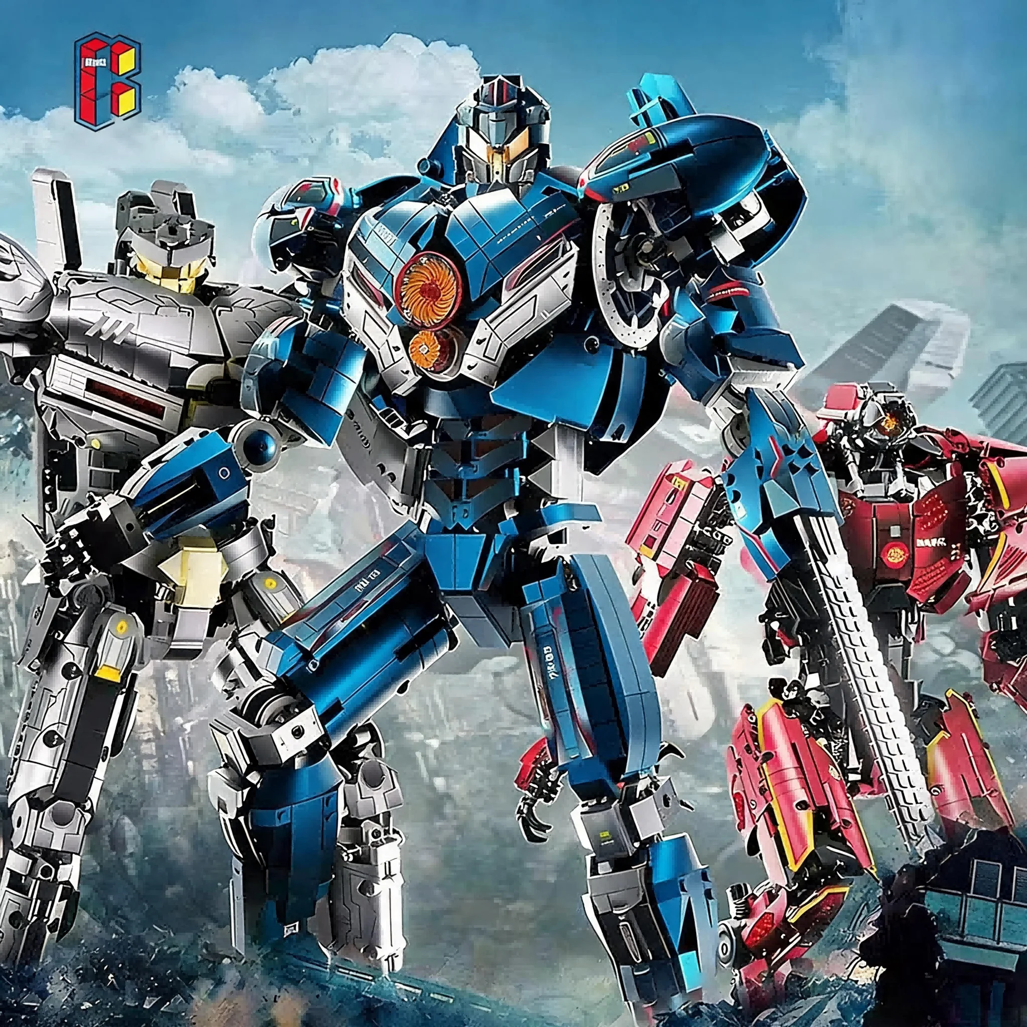KBOX Rim Mecha Robot Building Blocks, Movie Character Mecha Model Toy for Kids & Adults