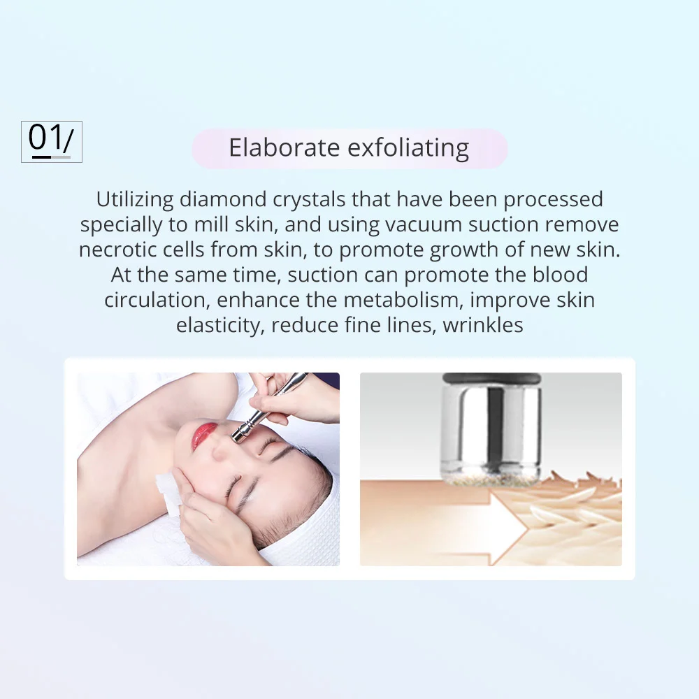 4 in 1 Diamant Mikrodermabrasion Dermabrasion Maschine Wasser Spray Peeling Schönheit Maschine Falten Gesicht Peeling Maschine