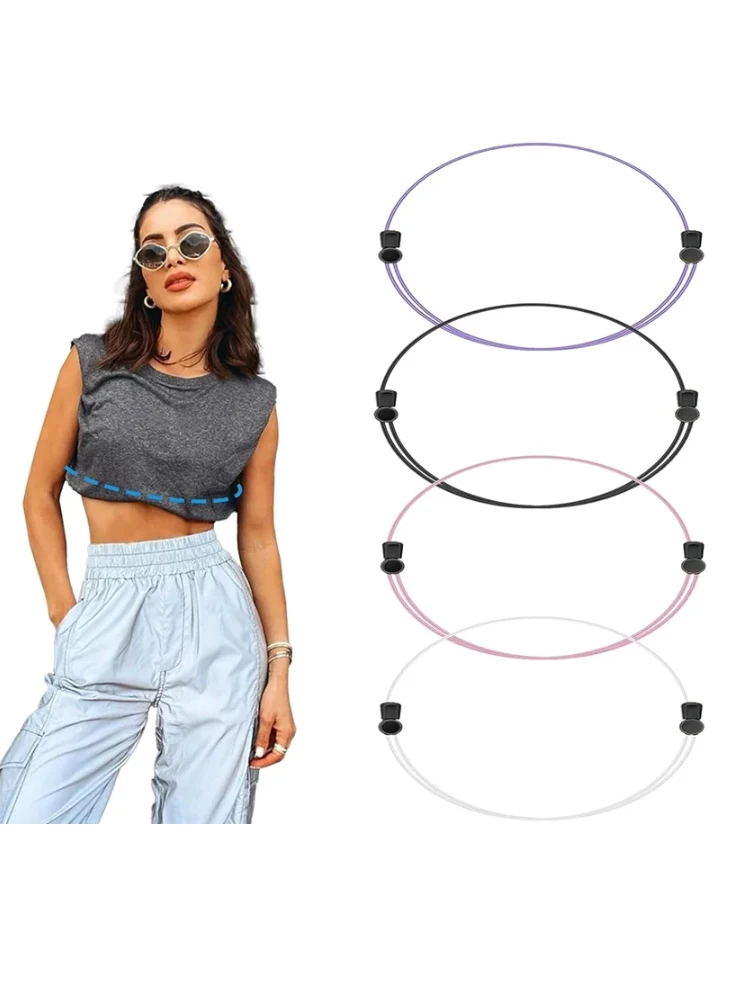 3 stuks verstelbare elastische crop tuck tool band damesmode kleding accessoire voor shirt zomer instant taille afslanken antislip - afbeelding 2