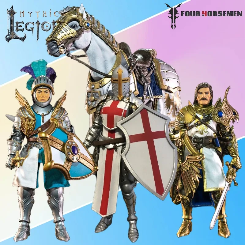 

Four Horsemen Studios Genuine Mythic Legions Series Delphina of Eathyross, Female Knight，warhorse Finished Product Model Collect