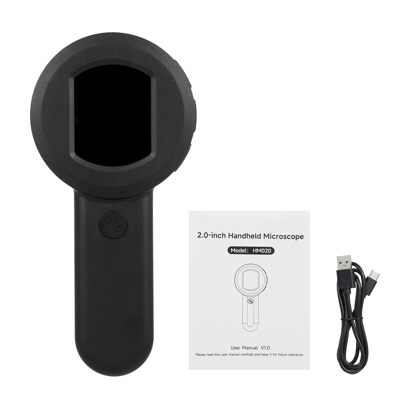 Loupe numérique 2.0 pouces écran IPS, n'aime 100X Loupe de monnaie avec 2 modes d'éclairage de document Compatible Windows/Mac