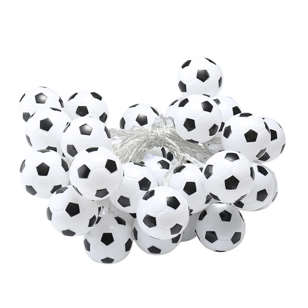 كرة القدم سلسلة ضوء الزخرفية 1.5 متر 10 المصابيح بالطاقة أضواء Led للمنزل حديقة حفل زفاف عطلة الديكور #5