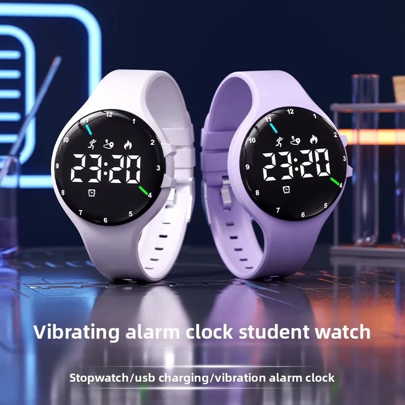 Multifunctional Student Smart Watch Waterproof Swimming Pedometer Simple Korean Style for Middle School