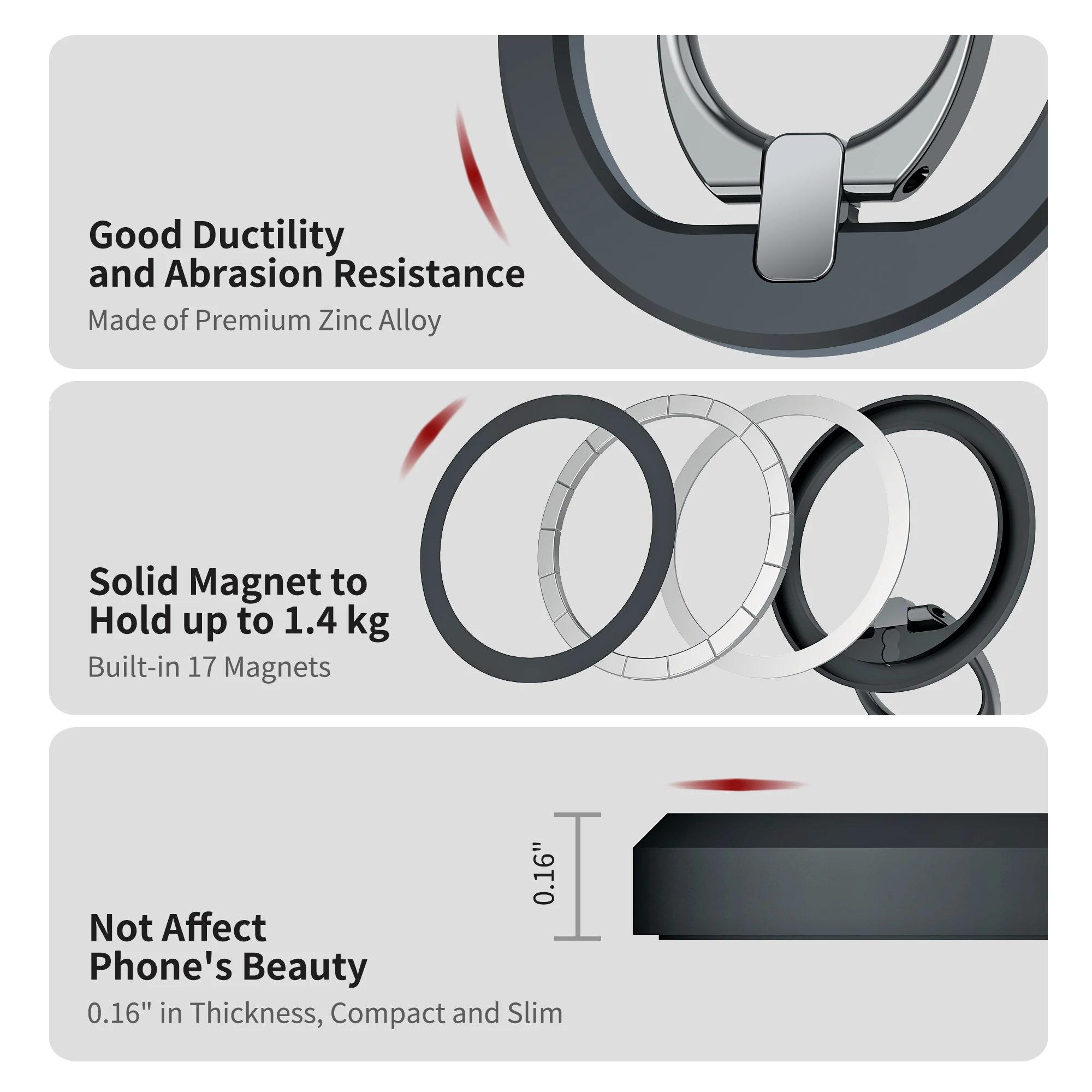 Magnetyczny portfel na karty i magnetyczny uchwyt na telefon komórkowy do iPhone 14 Pro/14 Pro Max/13 Pro/13 Pro Max/12 Magsafe