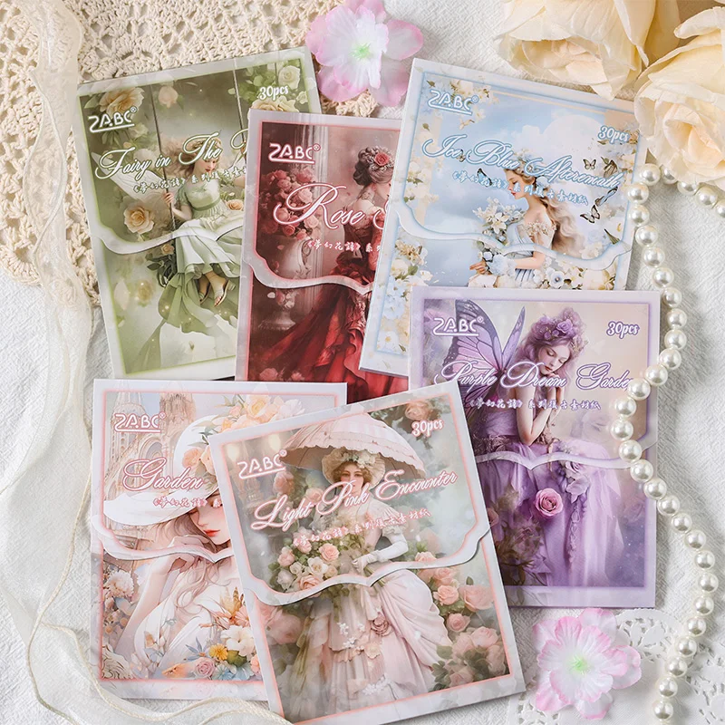 

6packs/LOT Dream Flower Language series retro message paper memo pad